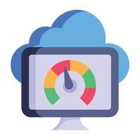 A well-designed flat icon of storage testing vector