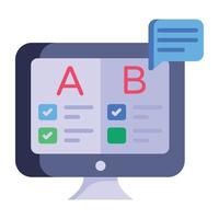 Grab this amazing flat icon of ab testing vector