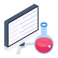 Binary lab, trendy vector design