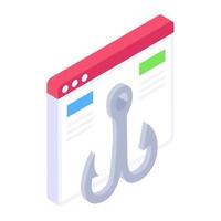 Anchor website icon in isometric design vector