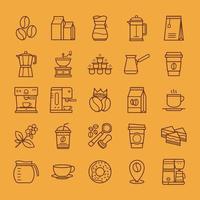 conjunto de iconos de café