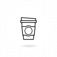 Disposable coffee cup icon vector