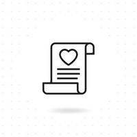 Love invitation icon vector