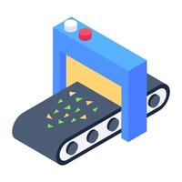 A manufacturing vector, isometric icon of production process vector