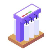 Isometric icon of water filters plant vector
