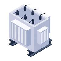 An icon design of power transformer, editable vector