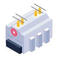 An icon design of power transformer, editable vector