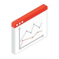 A vector of web analytics with circle chart, editable icon