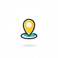 Map and location icon design vector