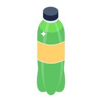 icono de botella de agua en diseño editable. vector