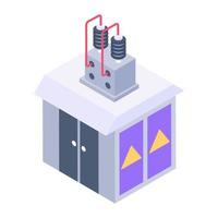 Manufacturing Building icon in isometric style vector