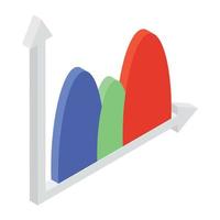 Curved layers on a graph showing an idea of stream chart vector