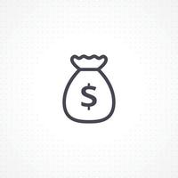 Money bag icon vector