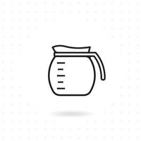 icono de cafetera vector