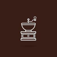 Coffee grinder icon vector