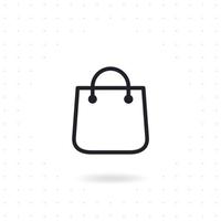 Bag shopping vector icon