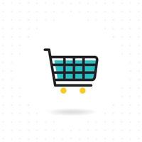 icono de carrito de compras vector