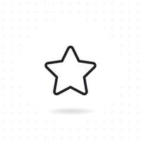 icono de estrella en diseño plano vector