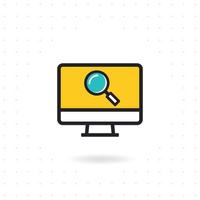 Computer screen icon vector