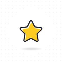 Star icon in flat design vector