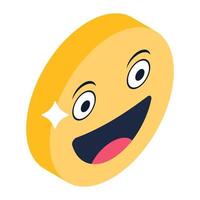 An editable vector of happy emoji