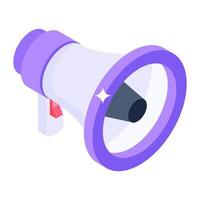 Icon of a loudspeaker in modern isometric style vector