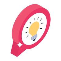 Chat idea icon in modern isometric style vector