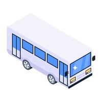 vector de bus, icono editable de entrenador