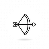 Bow and arrow icon vector