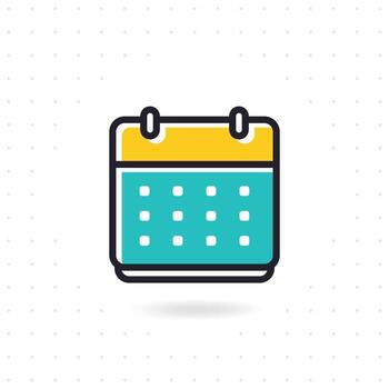 icono de vector plano de calendario