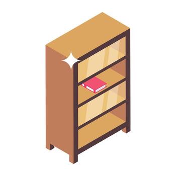 Office folder holder, isometric icon of file rack vector