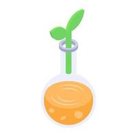 Plant research icon in editable isometric style vector