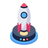 An icon design of project launching vector