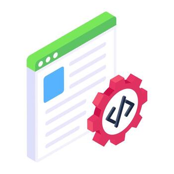 Editable modern style vector of code development icon