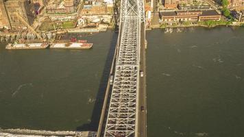 Sequência de vídeo 4k de nova york, eua - ponte williamsburg em nova york video