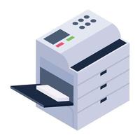 Office copying machine icon in isometric style vector