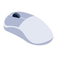 Icon of computer mouse in isometric design