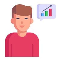 Person financial talk vector