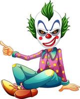 A clown cartoon colourful character vector