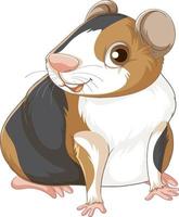 A Cute guinea pig on white background vector