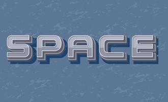 Space font logo on blue background vector