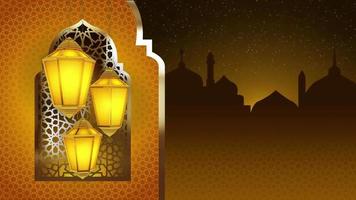 goldene laternen ramadan animation hintergrundschleife