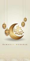 Luxurious and Elegant Ramadan Greeting background for Mobile interface wallpaper design smart phones, mobiles, devices with there is space to write words vector