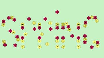 video animation where flowers bloom and write the word Spring
