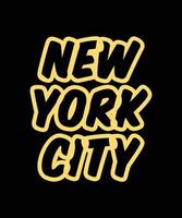 new york city lettering vector