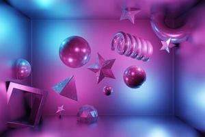 3D rendering abstract art sci-fi background. photo