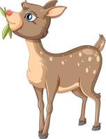 A cute deer on white background vector