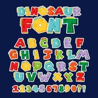 Font design for english alphabets and numbers vector