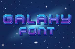 Galaxy font logo on space background