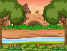 Prehistoric forest scene background vector